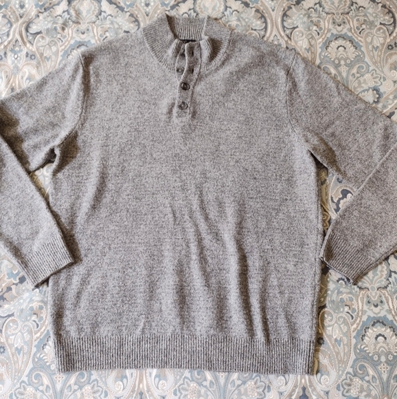 Jos. A. Bank Executive Collection 4 Button Mock Neck Pullover Sweater Sz XL - Picture 1 of 6